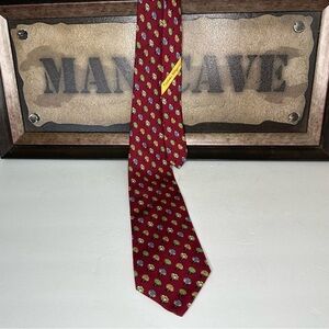 Salvatore Ferragamo Red Sun Umbrella Silk Power Tie